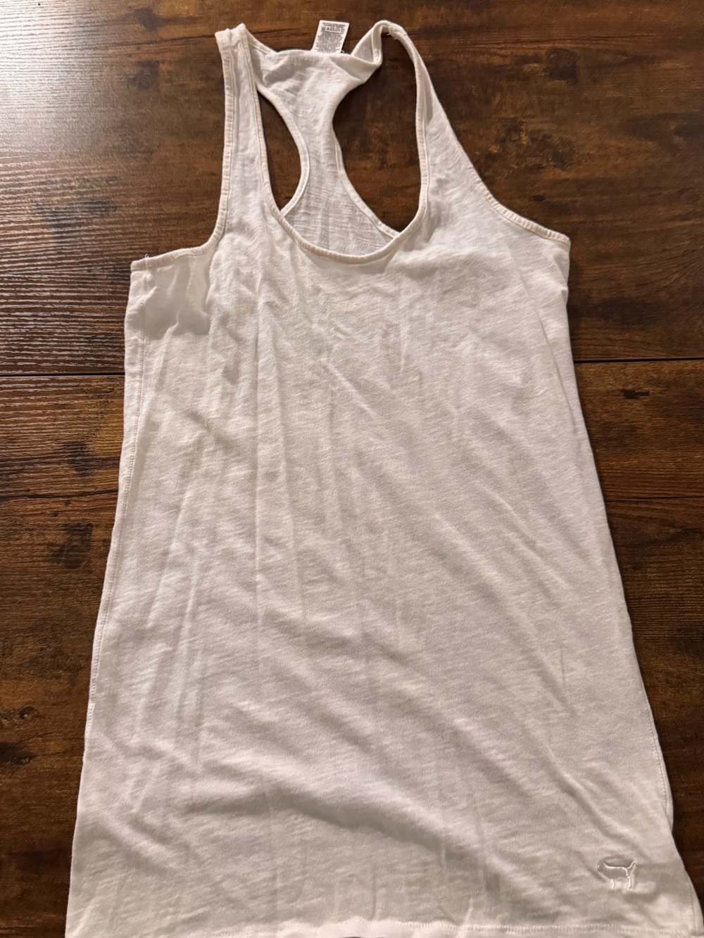 PINK Victoria's Secret White Racerback Tank
